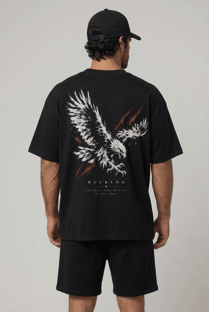 CAMISETA OVERSIZED DREAM ON PRETA