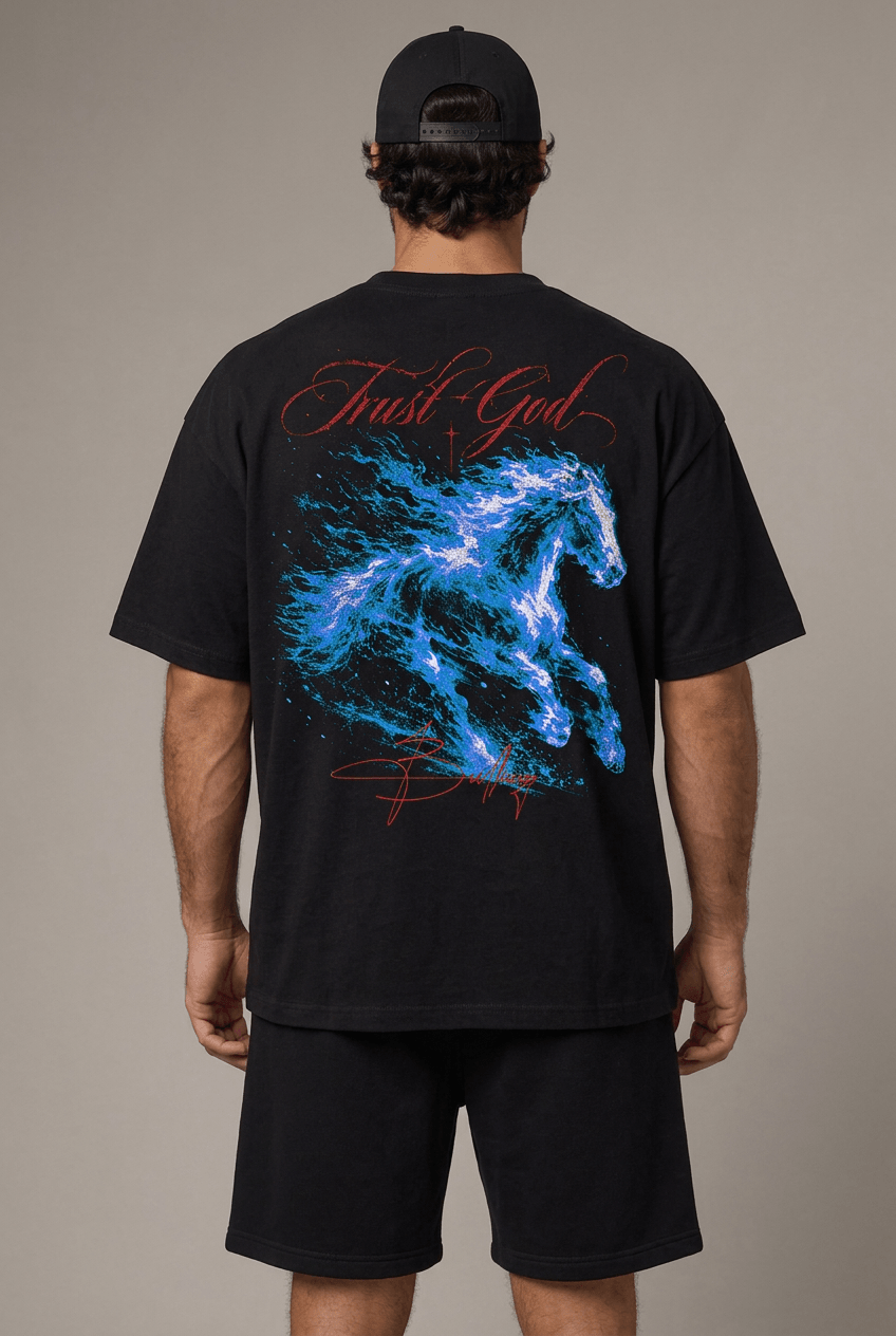CAMISETA OVERSIZED GOD PRETA