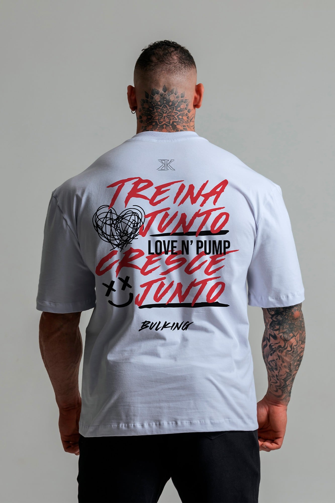 CAMISETA OVERSIZED TREINA JUNTO BRANCA