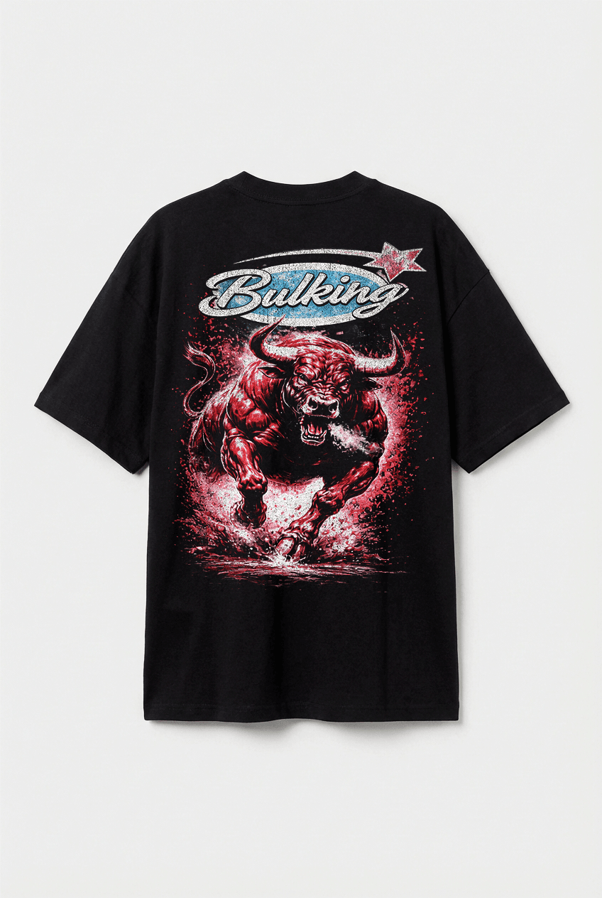 CAMISETA HUSTLE BULLS PRETA
