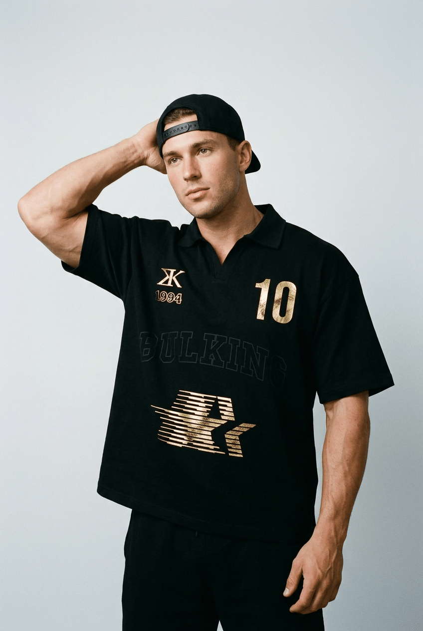 Camisa Polo Oversized BR Stars Preta – foto 1 de 5