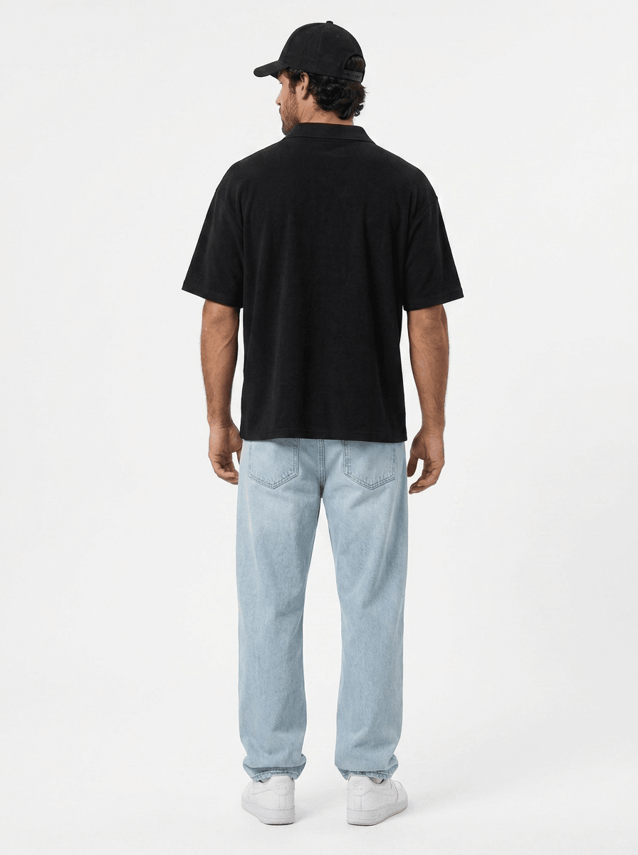 Camisa Polo Oversized BR Stars Preta – foto 5 de 5