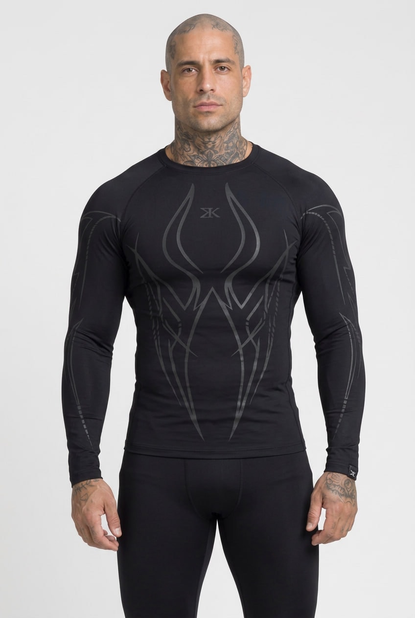Camiseta Rashguard ML Blackthorn Preta – foto 2 de 2