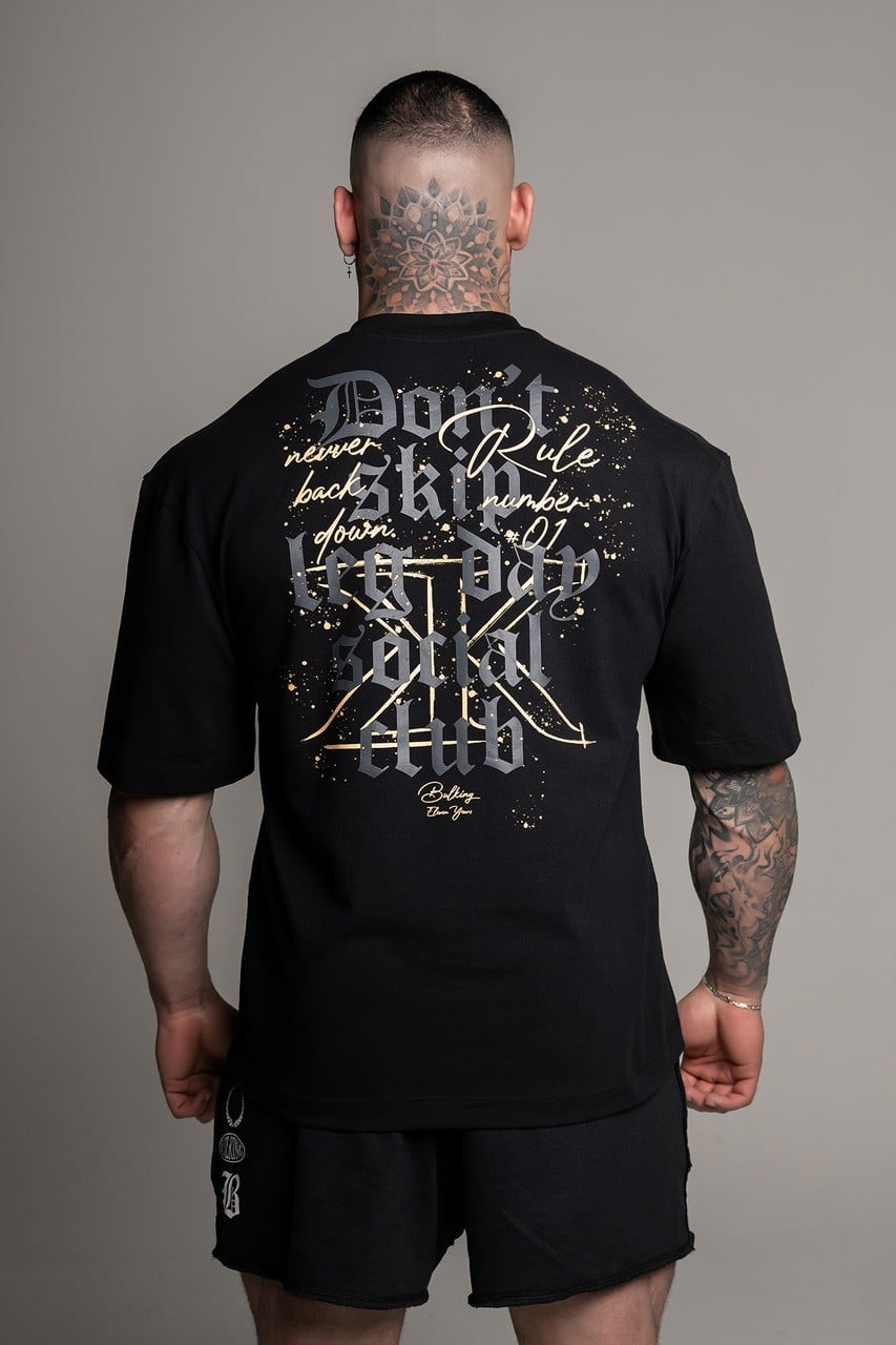 CAMISETA OVERSIZED DONT SKIP PRETA