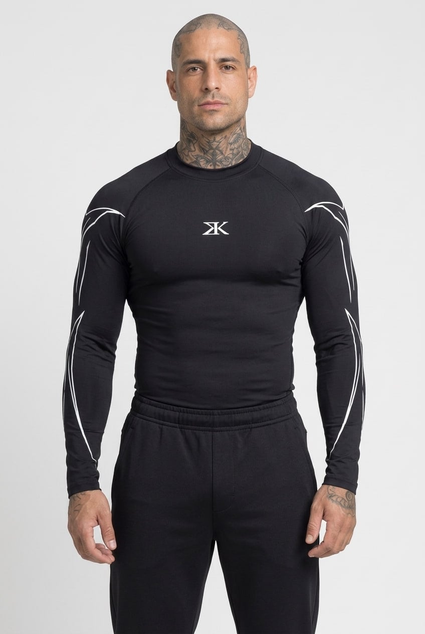 CAMISETA RASHGUARD ML VANGUARD PRETA