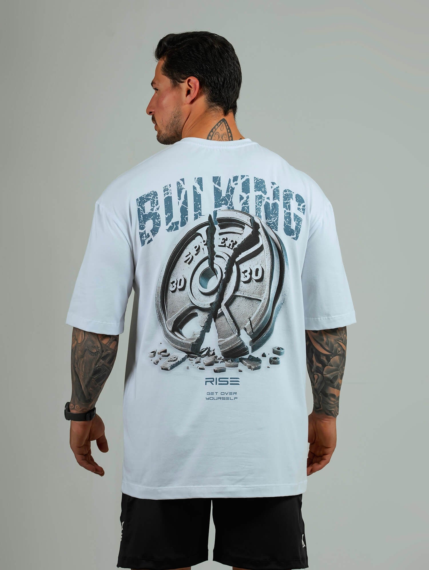 CAMISETA OVERSIZED DESTRUCTION BRANCA