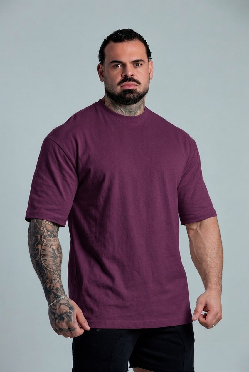 CAMISETA OVERSIZED BASIC ROXA