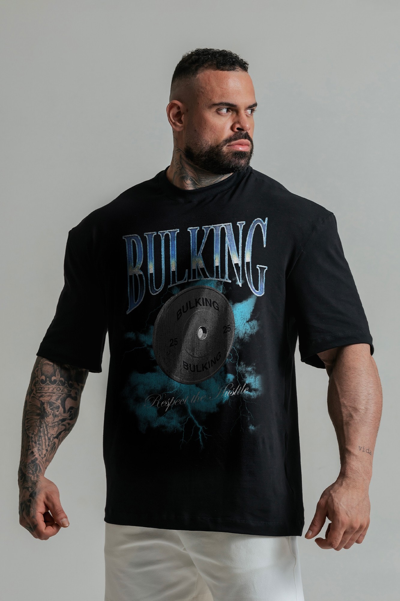 Camiseta Oversized Barbell Preta – foto 3 de 5