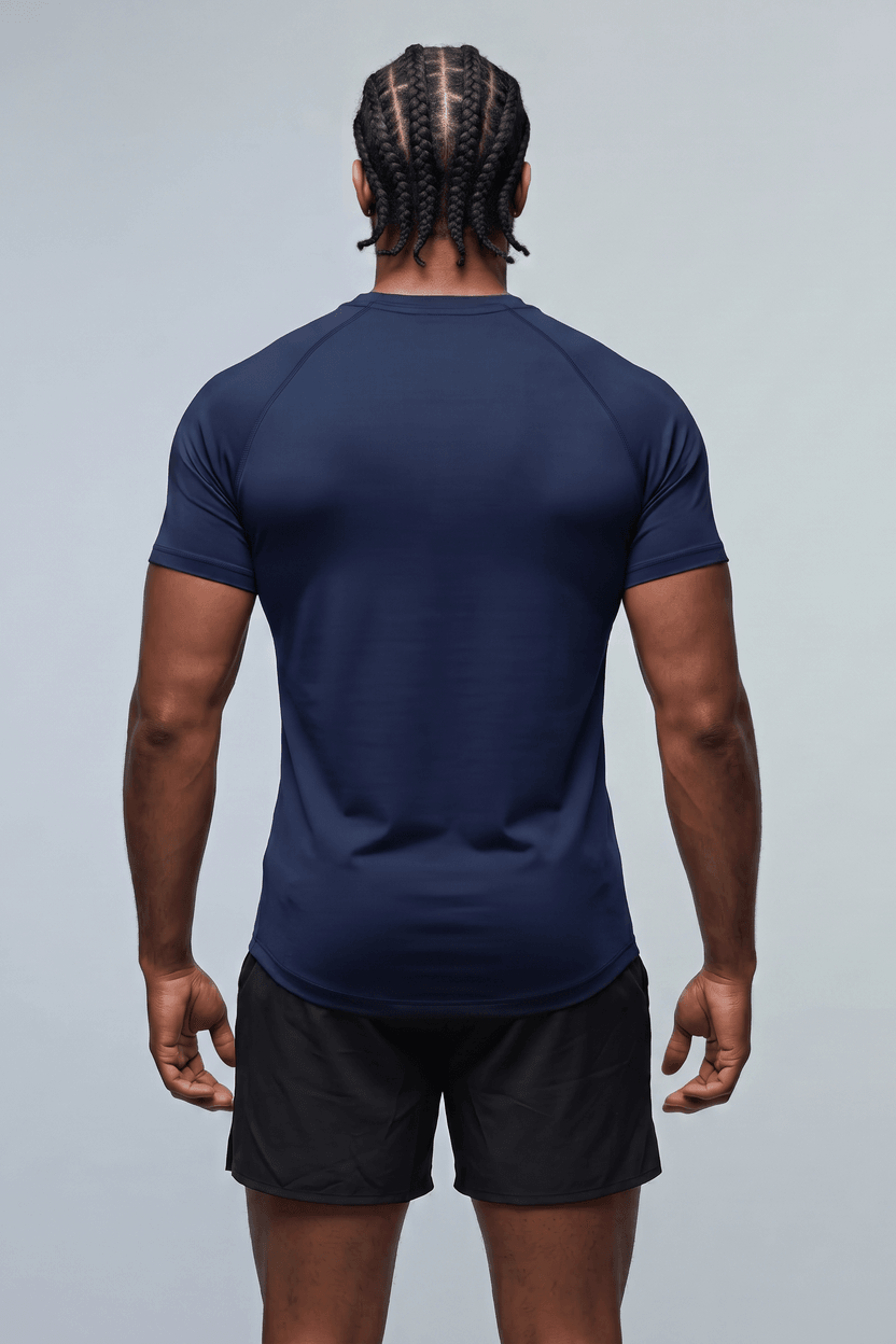 Camiseta Raglan Basic Marinho – foto 3 de 3