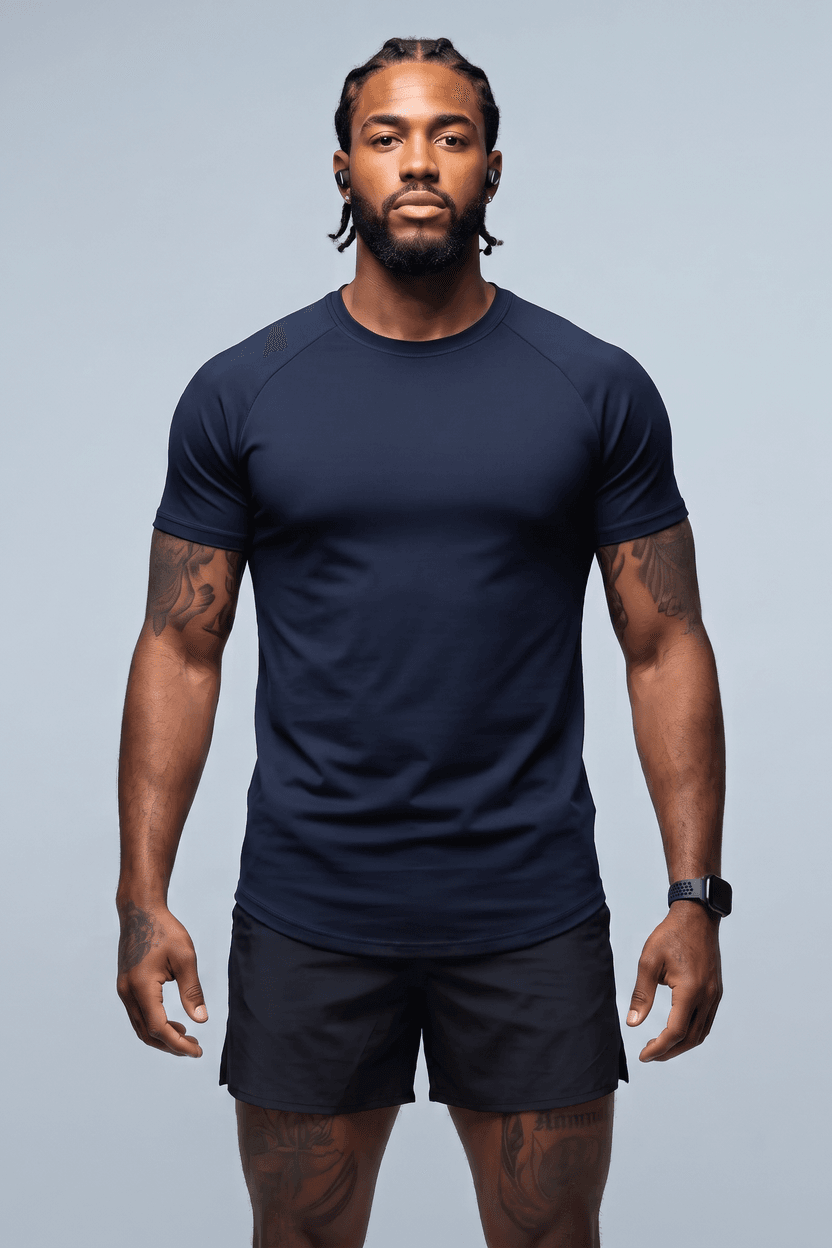 CAMISETA RAGLAN BASIC MARINHO