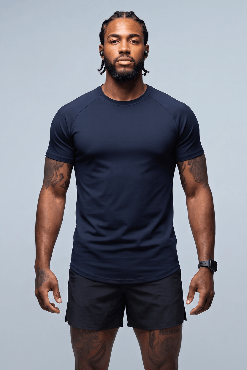 Camiseta Raglan Basic Marinho – foto 1 de 3