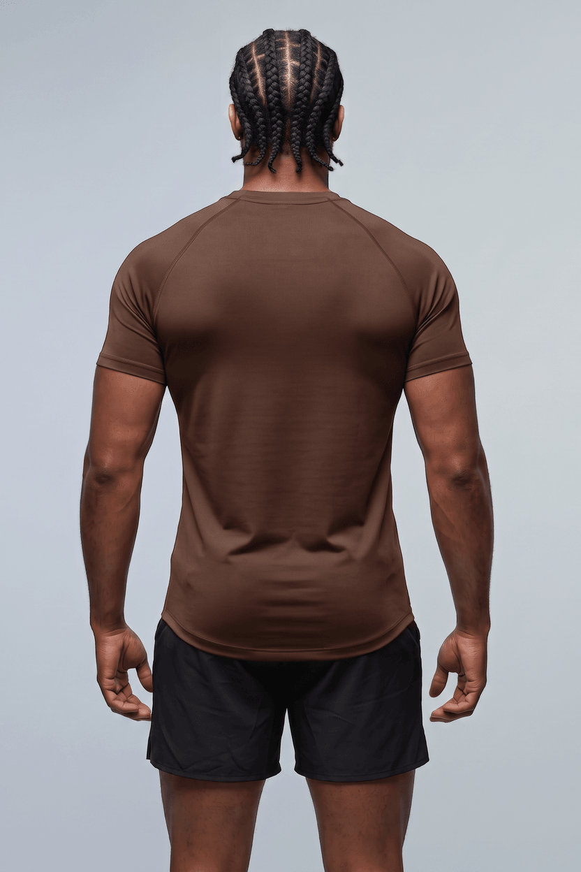 Camiseta Raglan Basic Marrom – foto 3 de 3